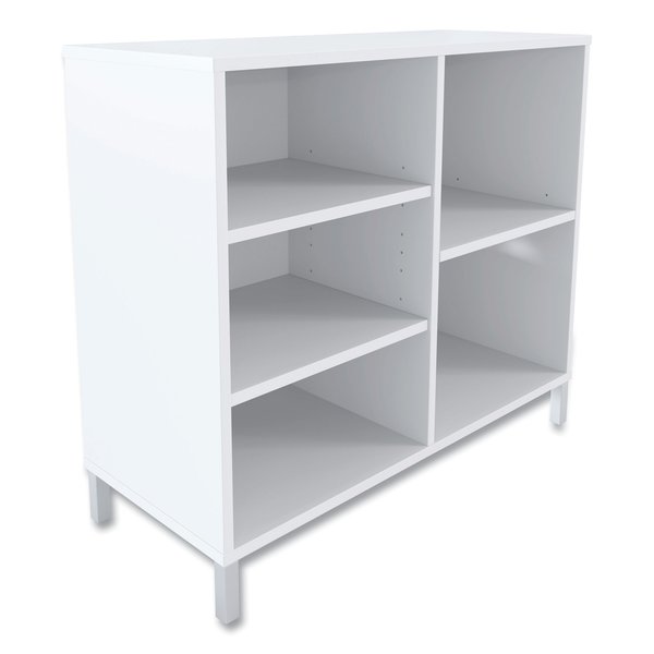 Union & Scale Essentials Laminate Bookcase, Five-Shelf, 36 x 15 x 31.6, White UN56978